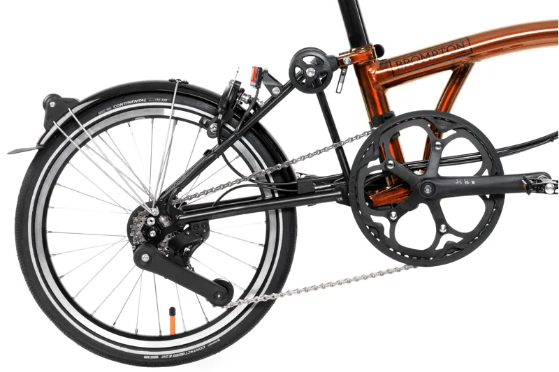 Brompton Electric P Line Urban Folding Bike 2024 in Flame Lacquer-3